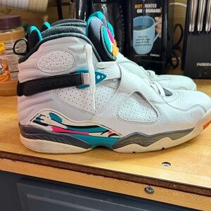 Jordan Sneakers - White, Black, and Teal